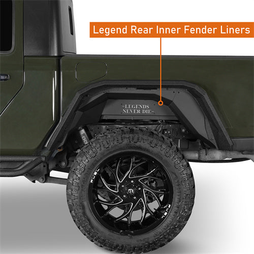 LandShaker Jeep JT Rear Inner Fender Liners for 2020-2023 Jeep Gladiator JT lsg7014s 8