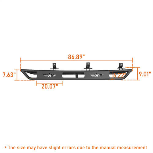 Jeep Gladiator Side Steps Star Tubular Running Bards for 2020-2022 Jeep Gladiator - LandShaker 4x4 LSG.7002 10