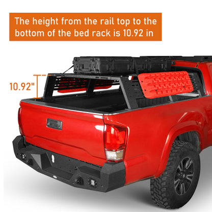 LandShaker 12.2" High Overland Bed Rack for 2007-2023 Toyota Tundra & 2005-2023 Toyota Tacoma lsg9907s 11