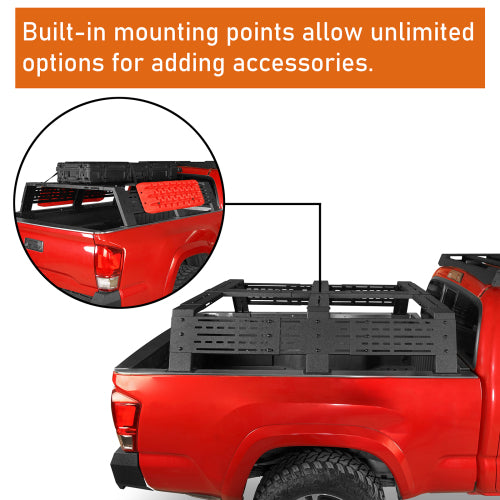 LandShaker 12.2" High Overland Bed Rack for 2007-2023 Toyota Tundra & 2005-2023 Toyota Tacoma lsg9907s 12