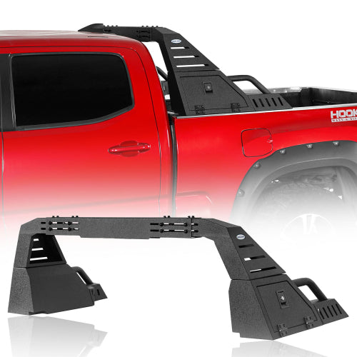 LandShaker Adjustable Roll Bar 20.7" High w/ LED Spotlights & Storage Boxes For Mid-Size Pickup Trucks lsg9911s 1