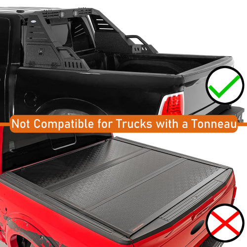 LandShaker Adjustable Truck Roll Bar 22.6" High w/ LED Spotlights & Storage Boxes For Full-Size Pickup Trucks lsg9910s 8