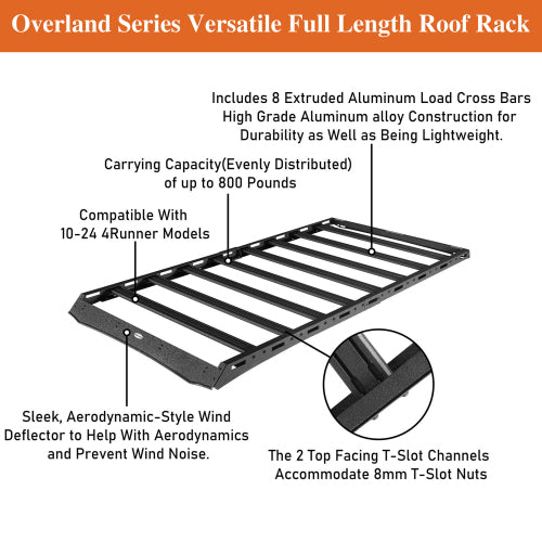 LandShaker Aluminum Roof Rack for 2010-2024 Toyota 4Runner lsg9808s 12