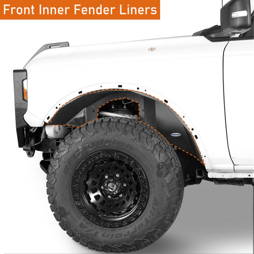 LandShaker Front Inner Fender Liners for 2021-2023 Ford Bronco, Excluding Raptor lsg8914s 9