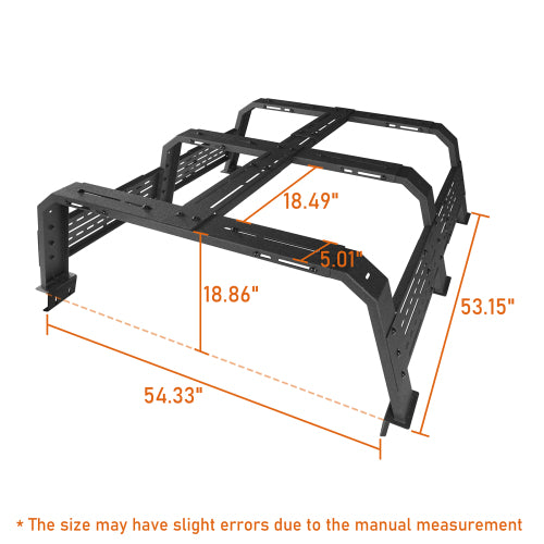 LandShaker Overland Bed Rack 18.8" High for Ford F-150 & Raptor & Dodge Ram 1500 & Chevy Silverado 1500 & GMC Sierra lsg9906s 7