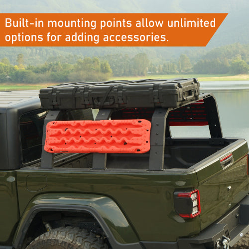 LandShaker Overland Bed Rack 18.8" High for Ford Ranger & GMC Canyon & Chevrolet Colorado & Jeep Gladiator JT lsg9902s 10