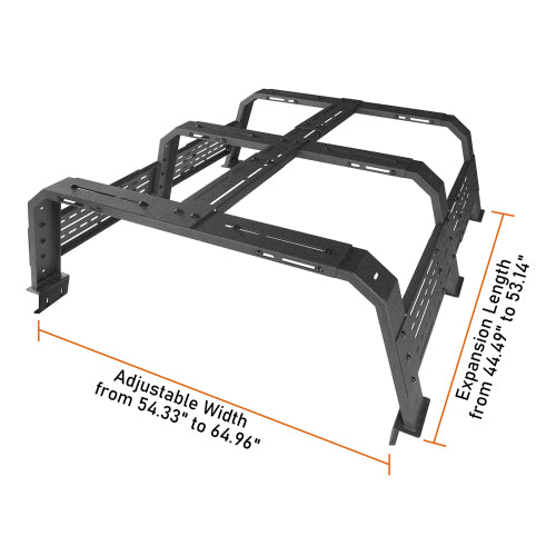 LandShaker Overland Bed Rack 18.8" High for Ford Ranger & GMC Canyon & Chevrolet Colorado & Jeep Gladiator JT lsg9902s 7