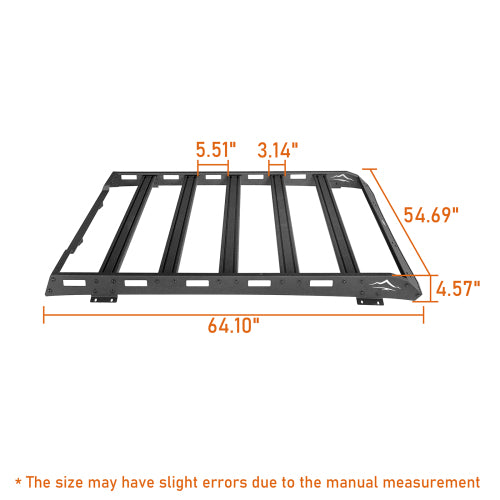 LandShaker Truck Roof Rack Luggage Holder for Ford F-150 Raptor & Super Crew & 2009-2018 Ram 1500 Crewcab & Quad Cab lsg9909s 7