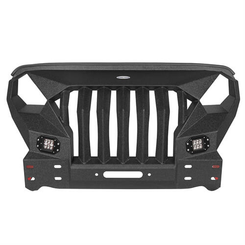 Front Bumper w/Grille Guard &  Winch plate for 2007-2018 Jeep Wrangler JK- LandShaker 4x4 LSG.2038 10