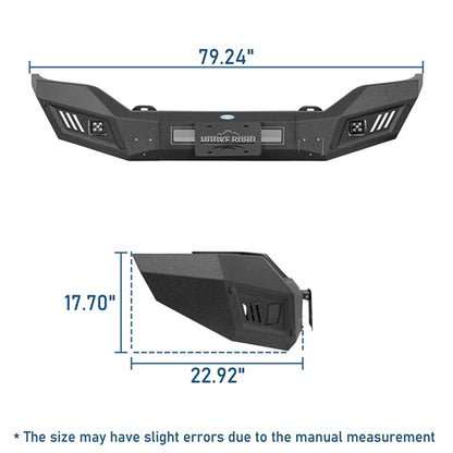 Off-Road Front Bumper w/ LED Spotlights For 2016-2018 GMC Sierra 1500 - LandShaker4x4