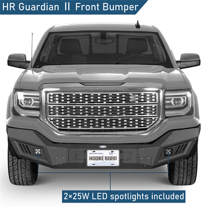 Off-Road Front Bumper w/ LED Spotlights For 2016-2018 GMC Sierra 1500 - LandShaker4x4