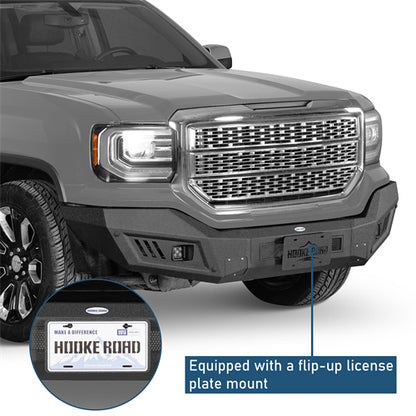 Off-Road Front Bumper w/ LED Spotlights For 2016-2018 GMC Sierra 1500 - LandShaker4x4