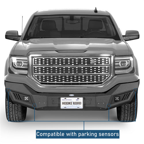 Off-Road Front Bumper w/ LED Spotlights For 2016-2018 GMC Sierra 1500 - LandShaker4x4