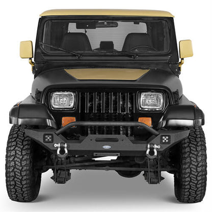 Off-Road Front Bumper w/ LED Spotlights For 1987-95 Jeep Wrangler YJ - LandShaker-lsg1061-2