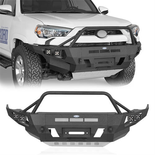 Off Road Full Width Front Bumper w/ LED Spot Lights For 2014-2024 Toyota 4Runner - LandShaker