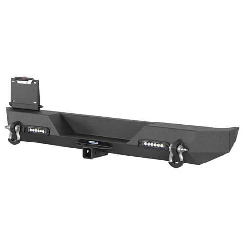 Off-Road Rear Bumper w/ LED Lights For 1987-1995 Jeep Wrangler YJ - LandShaker-lsg1062-3