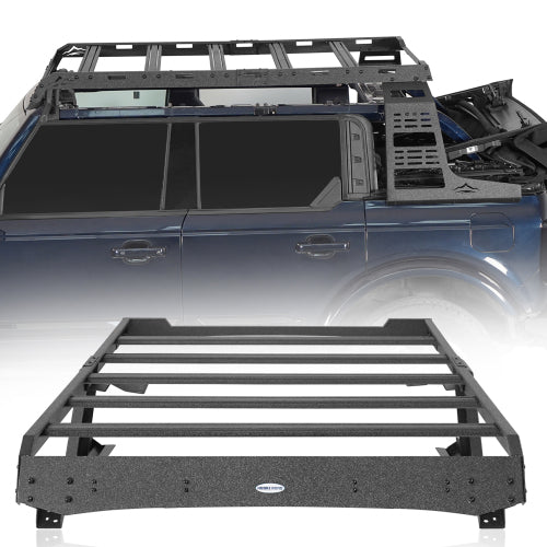LandShaker Overland Aluminum Roof Rack for 2021-2023 Ford Bronco 4-Door Soft Top lsg8924s  1