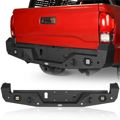 Toyota Tacoma Rear Bumper w/18W LED Floodlights for 2016-2022 Toyota Tacoma  - LandShaker 4x4 l4200s 1