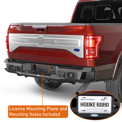 LandShaker Rear Bumper w/25W Spotlight for 15-17 Ford F-150, Excluding Raptor lsg8284 10