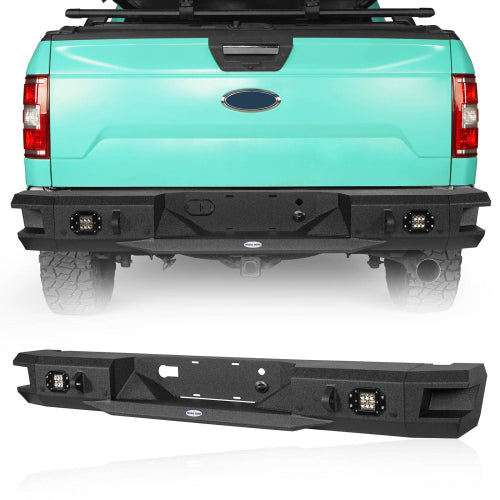 LandShaker Rear Bumper w/ LED Floodlights for 2018-2020 Ford F-150, Excluding Raptor lsg8251s 1