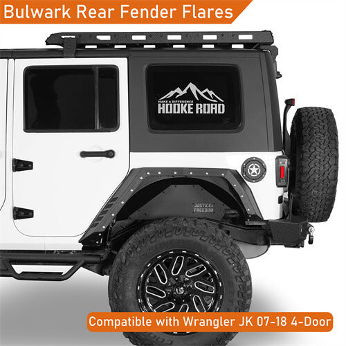 Bulwark Rear Fender Flares For 2007-2018 Jeep Wrangler JK 4-Door - LandShaker-lsg2104-4