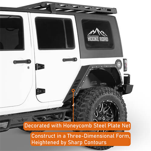 Bulwark Rear Fender Flares For 2007-2018 Jeep Wrangler JK 4-Door - LandShaker-lsg2104-8