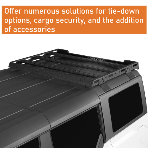 LandShaker Rear Half Roof Rack for 2021-2023 Ford Bronco 4-Door Hardtop lsg8905s  9