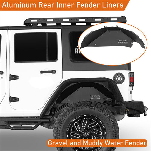 Aluminum Rear Inner Fender Liners For 2007-2018 Jeep Wrangler JK - LandShaker-lsg2116-4