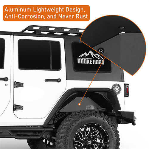 Aluminum Rear Inner Fender Liners For 2007-2018 Jeep Wrangler JK - LandShaker-lsg2116-7