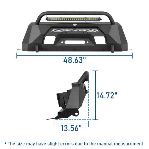 Road Trip Blink Stubby Front Bumper w/ LED Spotlight For 2015-2020 Chevy Colorado(Excluding ZR2 Models) - LandShaker4x4