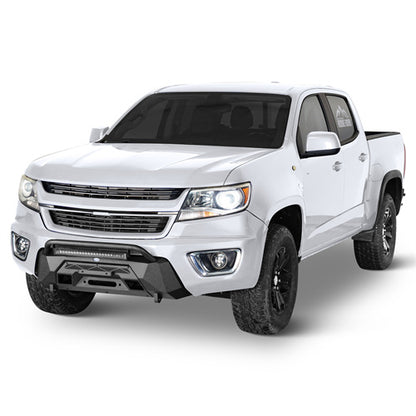 Road Trip Blink Stubby Front Bumper w/ LED Spotlight For 2015-2020 Chevy Colorado(Excluding ZR2 Models) - LandShaker4x4