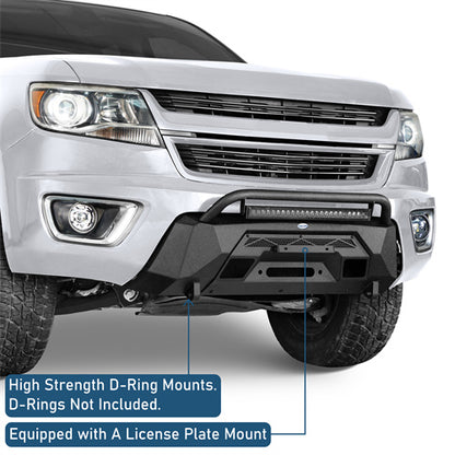 Road Trip Blink Stubby Front Bumper w/ LED Spotlight For 2015-2020 Chevy Colorado(Excluding ZR2 Models) - LandShaker4x4