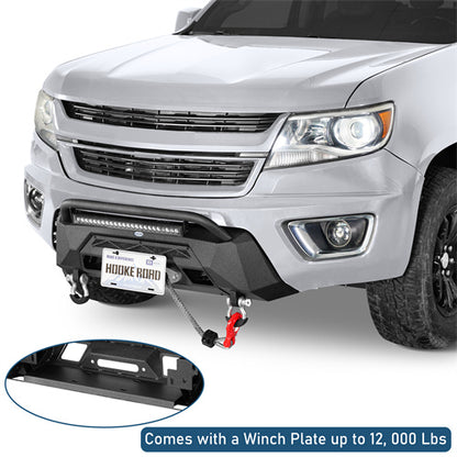 Road Trip Blink Stubby Front Bumper w/ LED Spotlight For 2015-2020 Chevy Colorado(Excluding ZR2 Models) - LandShaker4x4