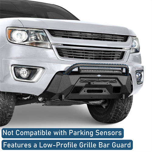 Road Trip Blink Stubby Front Bumper w/ LED Spotlight For 2015-2020 Chevy Colorado(Excluding ZR2 Models) - LandShaker4x4