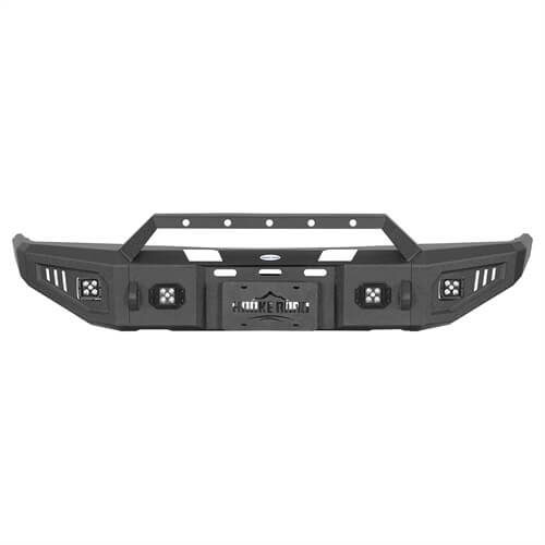 Road Trip Front Bumper w/ Winch Plate & LED Spotlights For 1988-1998 Chevy C/K 1500 2500 3500 - LandShaker