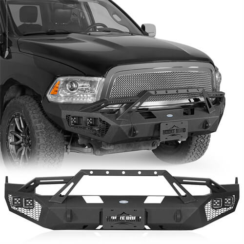 Road Trip Earthshaker Series Front Bumper w/ LED Lights For 2009-2012 Ram 1500 - LandShaker-lsg6203-1