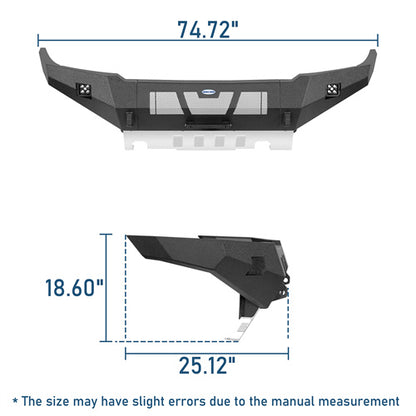 Road Trip Full-Width Front Bumper w/ LED Lights For 2005-2011 Toyota Tacoma - LandShaker4x4