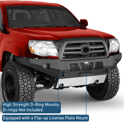 Road Trip Full-Width Front Bumper w/ LED Lights For 2005-2011 Toyota Tacoma - LandShaker4x4