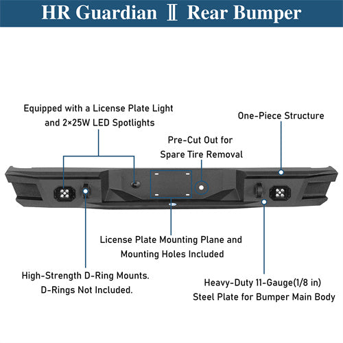 Road Trip Rear Bumper For 1992-1999 Chevy Suburban Tahoe/GMC Yukon - LandShaker4x4