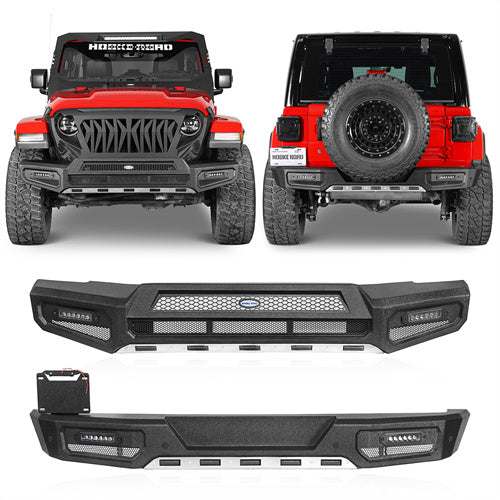 Rock Crawler Front & Rear Bumper For 2018-2024 Jeep Wrangler JL - LandShaker4x4