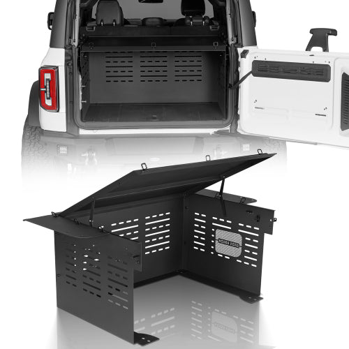 LandShaker Security Deck Enclosure Luggage Storage for 2021-2023 Ford Bronco 4-Door, Excluding Ford Bronco Sport model) lsg8925s  1