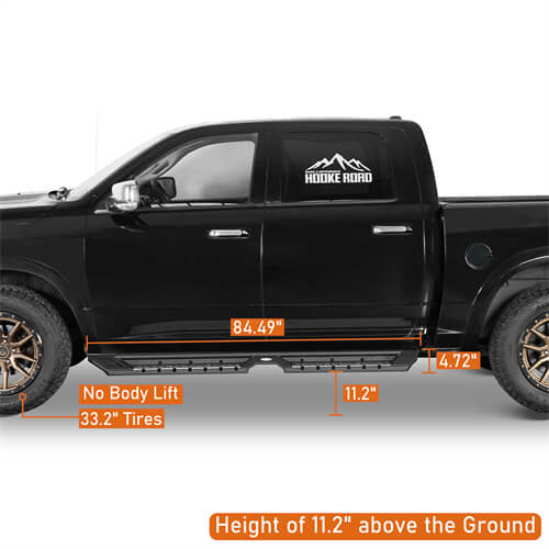 Off Road Side Step Bars For 2009-2018 Ram 1500 & 2019-2024 Ram 1500 Classic & 2010-2024 Ram 2500/3500 Crew Cab - LandShaker