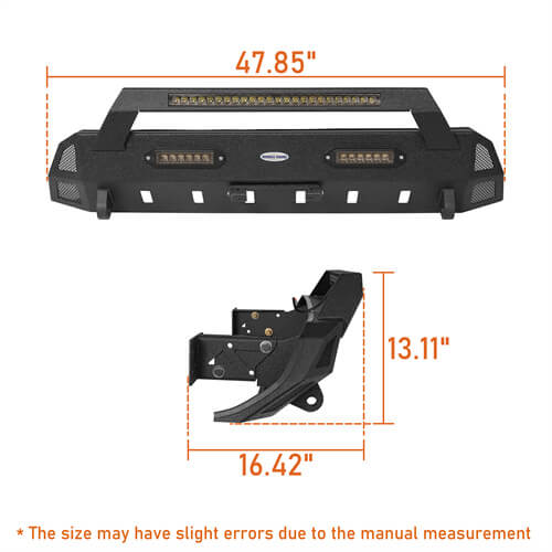 Tacoma Front Bumper Stubby Bumper for Toyota Tacoma 3rd Gen - LandShaker 4x4 ls4203s 14