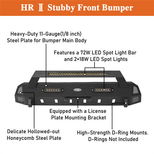 Tacoma Front Bumper Stubby Bumper for Toyota Tacoma 3rd Gen - LandShaker 4x4 ls4203s 9