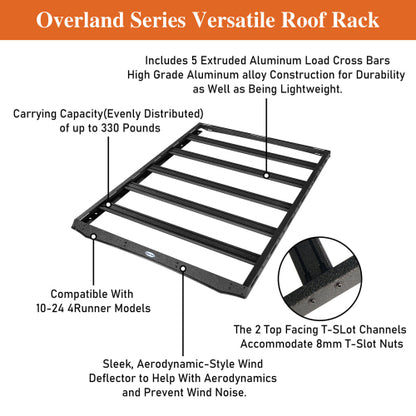 Toyota 4Runner Overland Aluminum Roof Rack for 2010-2024 Toyota 4Runner LandShaker lsg9806s 12