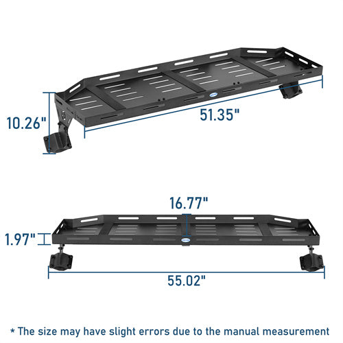 Trunk Upper Basket Cargo Rack For 2007-2018 Jeep Wrangler JK 4-Door Hardtop - LandShaker4x4