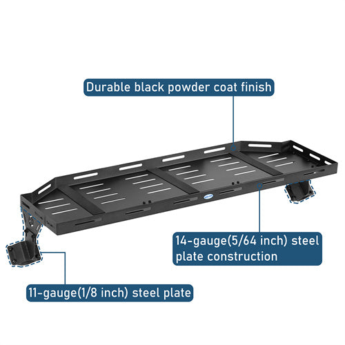 Trunk Upper Basket Cargo Rack For 2007-2018 Jeep Wrangler JK 4-Door Hardtop - LandShaker4x4