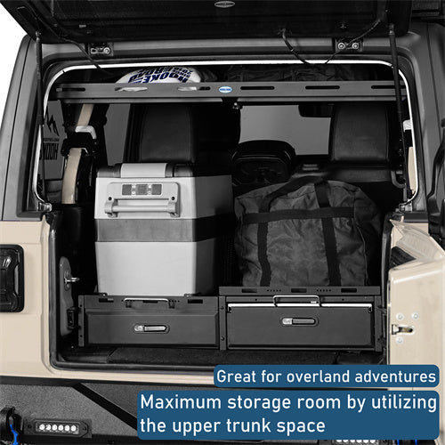 Trunk Upper Basket Cargo Rack For 2018-2024 Jeep Wrangler JL 4-Door Hardtop - LandShaker4x4