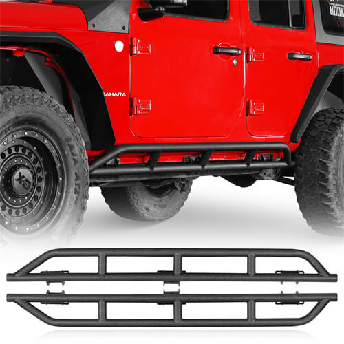 Tube Slider Rocker Guards For 2018-2024 Jeep Wrangler JL 4-Door - LandShaker-lsg3079-1