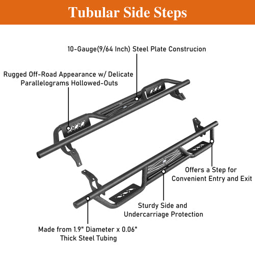 LandShaker Tubular Side Steps for 2010-2024 Toyota 4Runner Excluding Limited, Nightshade, TRD Sport & 10-13 SR5) lsg9802s 11